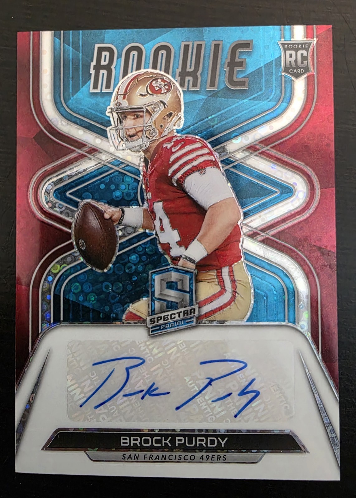 Brock Purdy 2022 Panini Spectra Rookie Auto Blue 47/50 San Fransisco 49ers