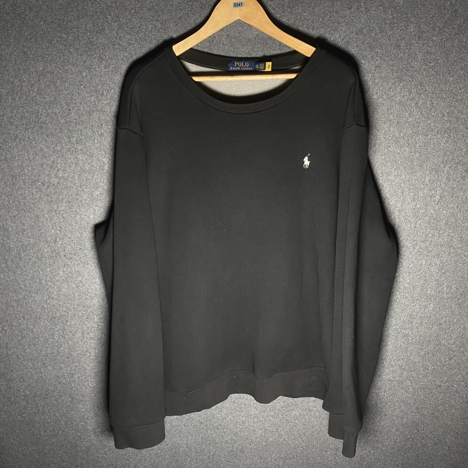 Polo Ralph Lauren Jumper Men's Size 2XL Black Pony Logo Sweatshirt Pullover