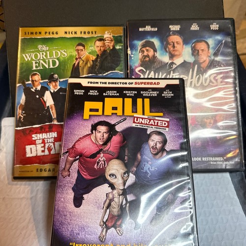 Simon Pegg Nick Frost DVD Lot Paul, Slg Rulez, Worlds End ,Hot Fuzz Shaun Dead