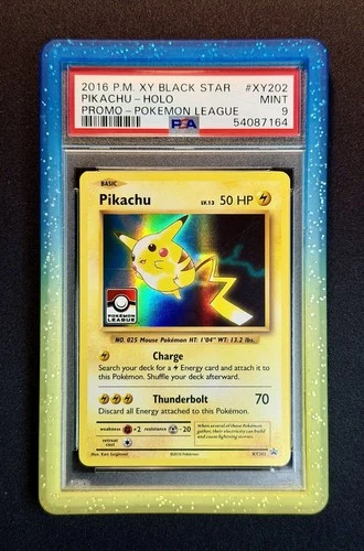 PSA 9 2016 PIKACHU XY202 PROMO - POKEMON LEAGUE - HOLO W/GUARD