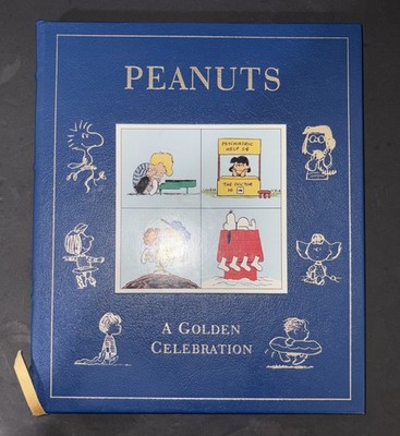 RARE! Peanuts: a Golden Celebration (1999) FULL LEATHER -SCHULZ Must Look!!