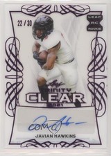 2021 Leaf Trinity Clear Auto Pink Foil 22/30 Javian Hawkins #CA-JH1 Auto 2a9