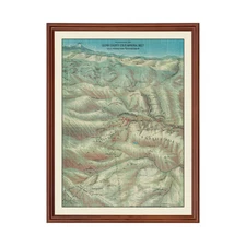 Old Map of Gilpin County, CO 1906 - Vintage Colorado Art
