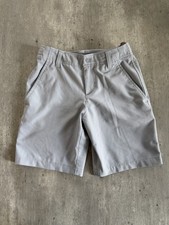 Under Armour Youth Small Boys Gray Shorts Elastic Waist Pockets Loose Fit