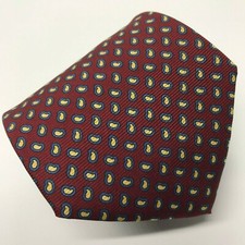 BROOKS BROTHERS Makers 57L Red Paisley Silk Mens Tie Made in USA