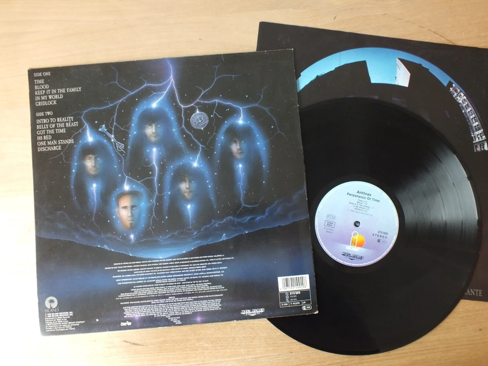 ANTHRAX - Persistence Of Time GERMANY 1990 LP ois Vinyl vg - Bild 2 von 2