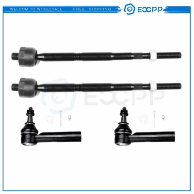 ECCPP 4pcs Inner Outer Tie Rod End Links For 2010-2014 Chevrolet 2010-2013 GMC