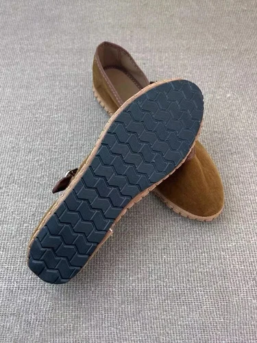 Velvet Mary Jane Shoes Hand Stitch Streetwear Ballet Flats Casual Pumps Loafers - Picture 6 of 31