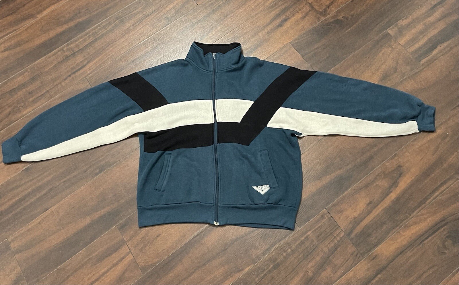 Giacca Vintage Pony Cerniera Uomo X Large Blocco Colore