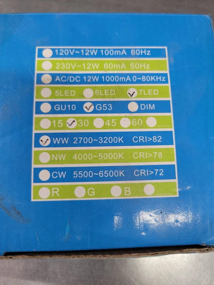 1- AR111 Reflector Spot Light Bulb 7LED G53 2700-3200K CRI 82- NEW OLD STOCK - Image 3 of 4