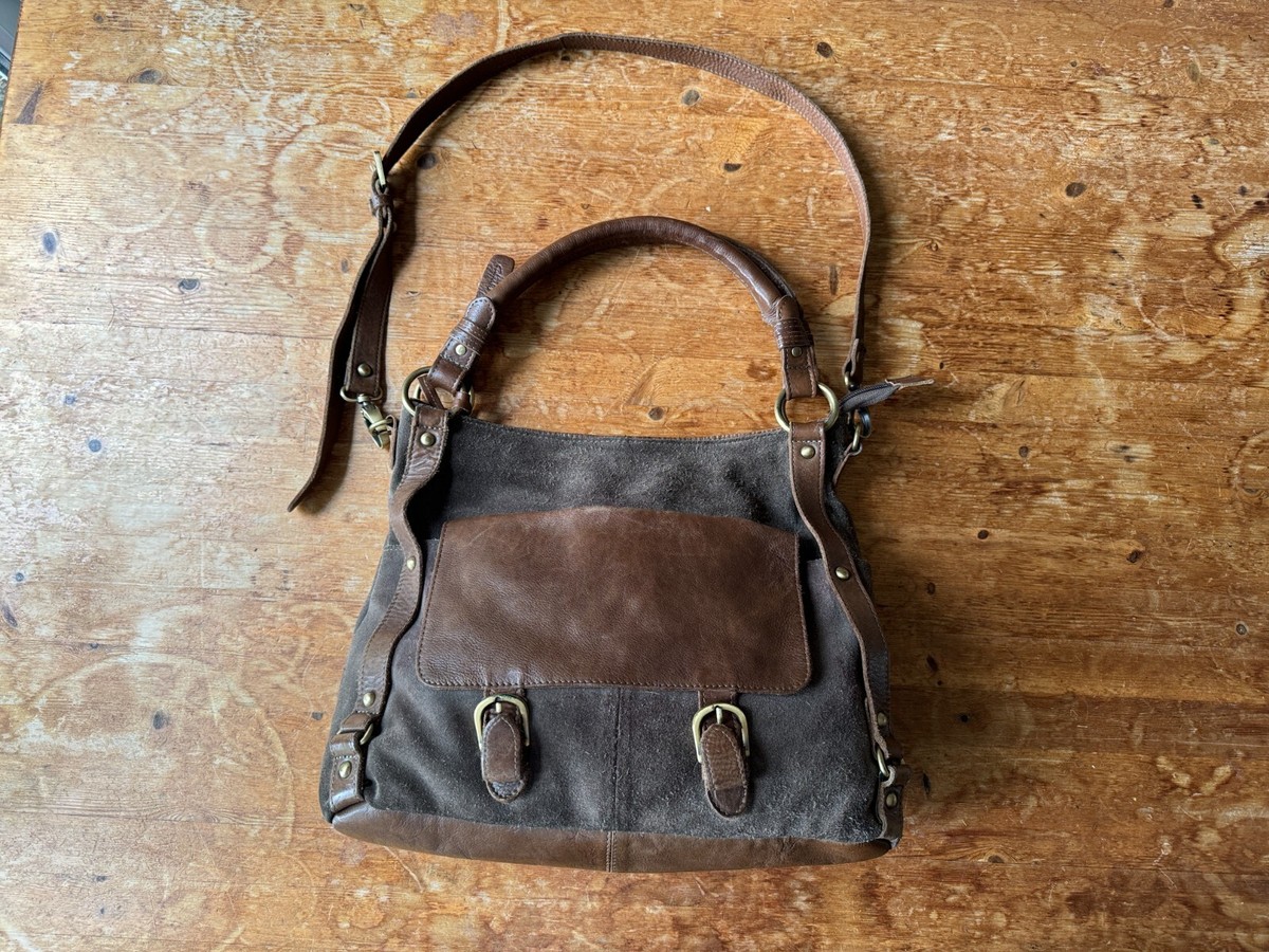 Clarks Shoes Clarks Temple Beam Leather Bag CLARKS BROWN LEATHER