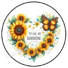 YOU ARE MY SUNSHINE SUNFLOWER HEART ENVELOPE SEALS LABELS STICKERS PARTY FAVORS