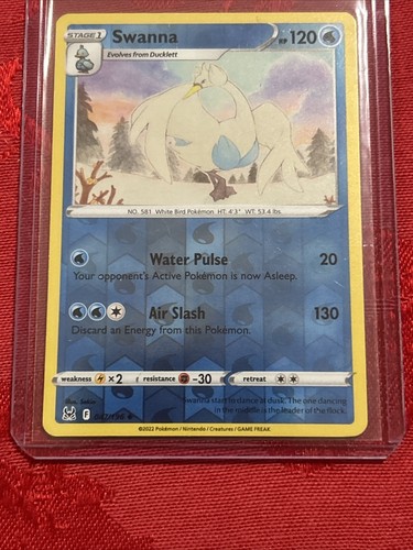 Swanna 047/196 Reverse Holo Lost Origin SW&SH Pokemon Cards TCG Pack Fresh Mint - Picture 7 of 8