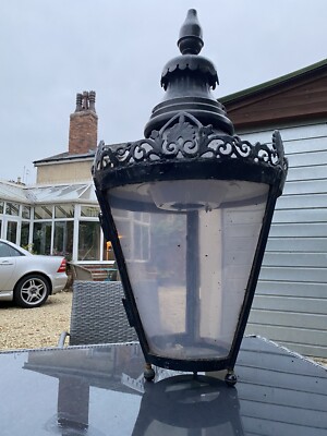 VERY LARGE LAMP POST TOP From A 1910 Edwardian Lamp Post Converted To ...