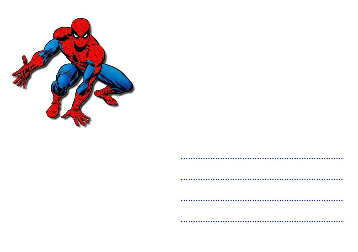 Carte Anniversaire Spiderman Gratuite à Imprimer 5 ou 12 cartes invitation anniversaire SPIDERMAN réf 283 | eBay