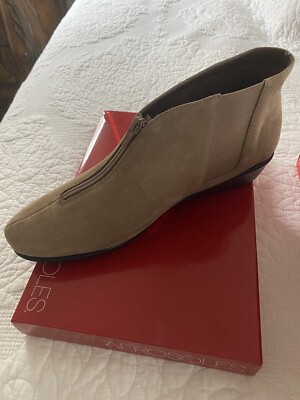 Aerosoles Women's Allowance Boot Booties - Tan Brown Suede - Size 12 M NWB
