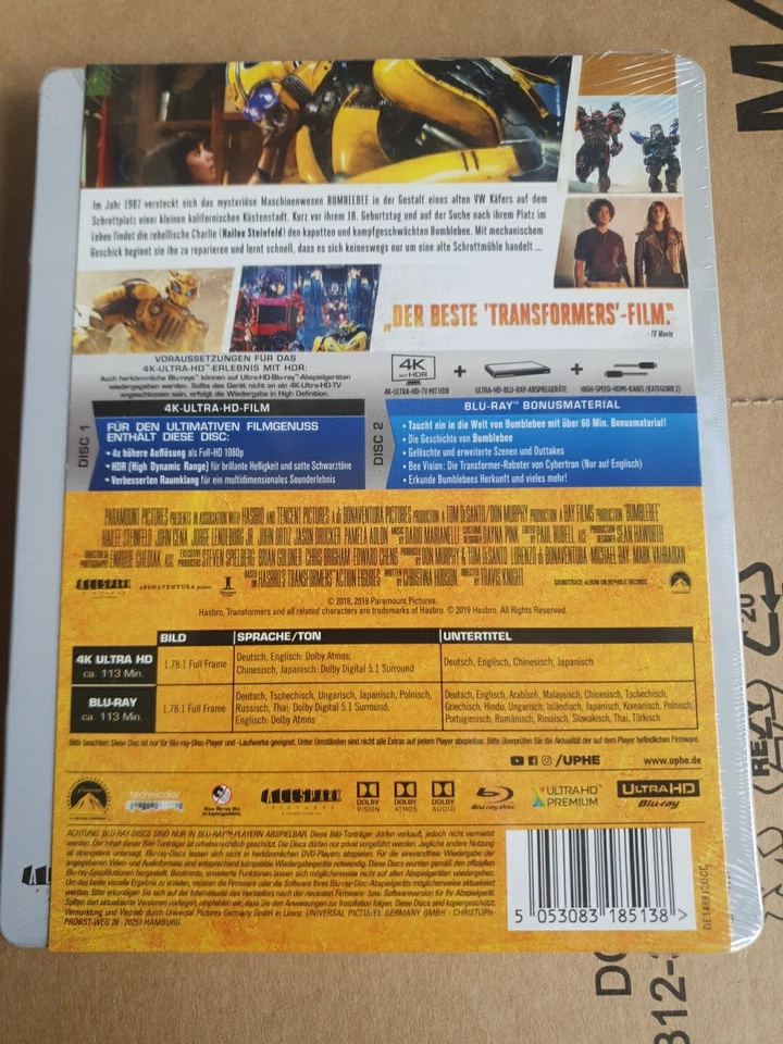 Bumblebee - Steelbook / 4K Ultra HD  - Transformers-  - Bild 2 von 2