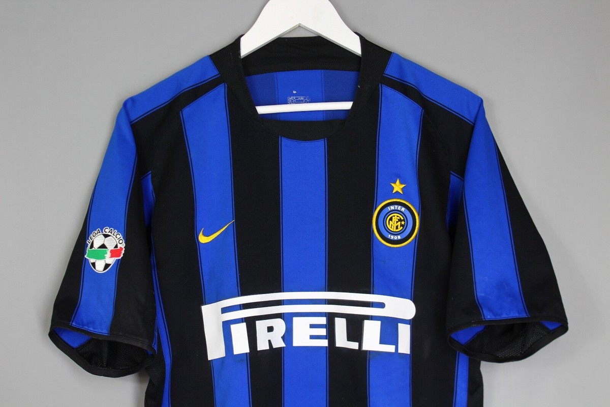 INTER MILAN 2003 2004 HOME FOOTBALL SHIRT SOCCER JERSEY #4 ZANETTI