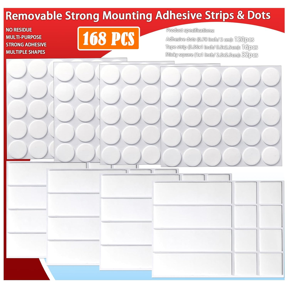 Double Sided Tape for Hanging Picture Poster Decorations Removable Strong Mount