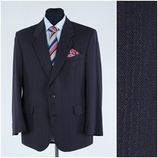 Mens Vintage Blazer 42S UK Size AVANTGARDE Striped Wool Sport Coat Purple Jacket