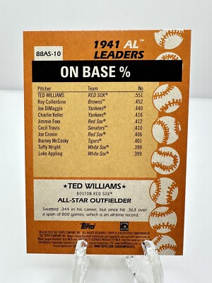 2023 Topps #88AS-10 Ted Williams All star American League