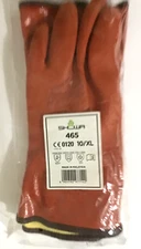 SHOWA Pair of Gloves 465 CE 0120 10/X-Large Orange Knit Lining NEW
