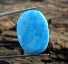 26.10 Ct Natural Arizona Blue Turquoise 22 x 16 mm Oval Loose Gemstone E5186