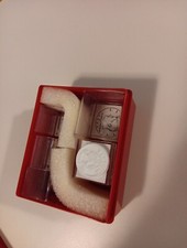 Learning Resources 5 Coins, Tails, Rubber Stamps w/ Red Plastic Case