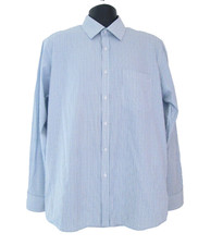 Nicole Miller New York Men  s White Check Long Sleeve Shirt Size 16 1/2 42 vtd