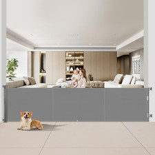 Extra Wide 200" Retractable Baby  Dog Gate, 48" Tall for Indoor/Outdoor Use