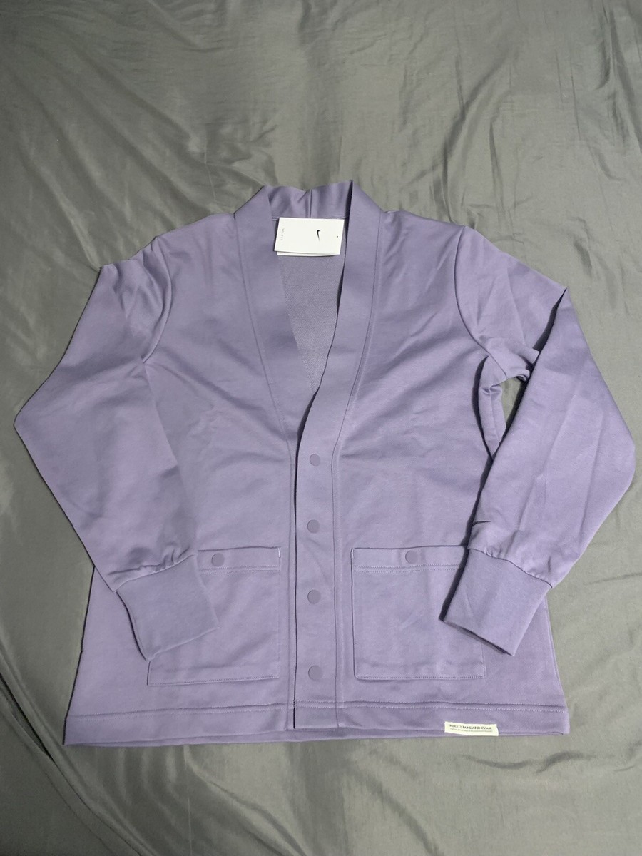 Nike Dri-FIT Standard Issue Golf Cardigan Purple Men's Size XL