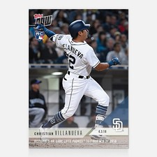 2018 CHRISTIAN VILLANUEVA 3-HR GAME LIFTS SAN DIEGO PADRES TOPPS NOW CARD #34