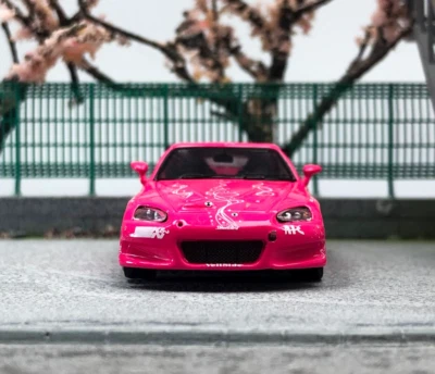 SW 1:64 JDM Pink S2000 FNF Hard Top Racing Sports Model