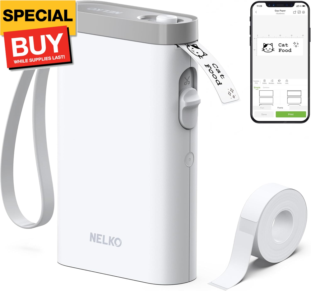 Bluetooth Label Maker P21 with Tape - Wireless Mini Portable Label Printer
