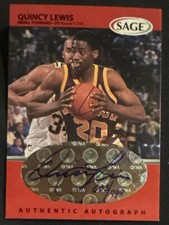 Quincy Lewis Minnesota Basketball Autograph Sage Rookie Card 1999 NBA /999 Auto. rookie card picture