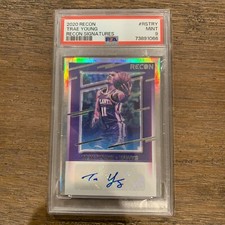 2020 Panini Recon TRAE YOUNG Recon Signatures Auto #RS-TRY PSA 9 ATL Hawks