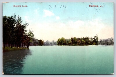 Kissena Lake Kissena Park Flushing New York Queens Long Island Postcard c1910s