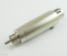 1pc x Microphone Audio Adapter Connector XLR 3Pin female to RCA male
