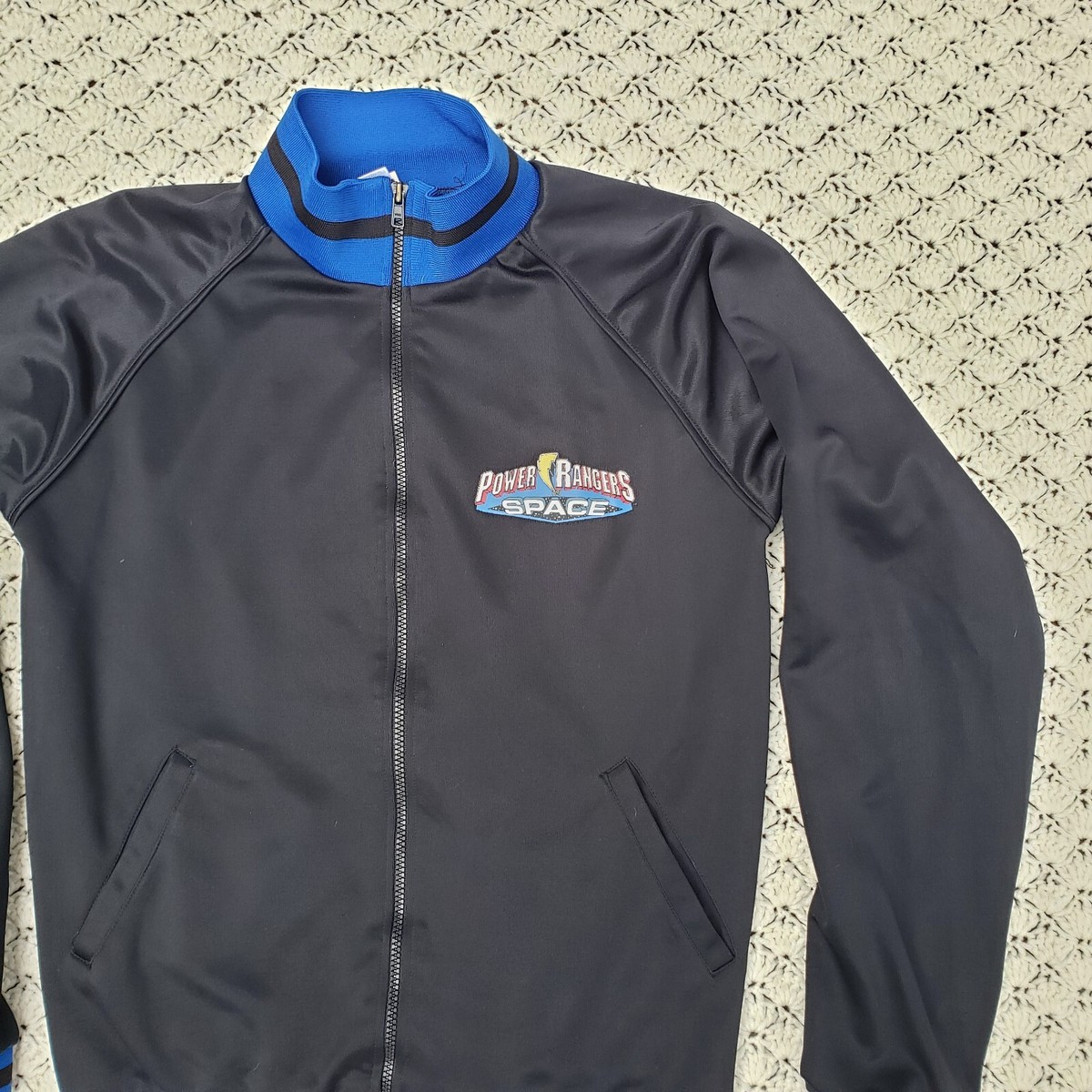 Vtg Power Rangers In Space Full Zip Promo Graphic Track