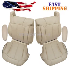 For 99-02 Chevy Tahoe Suburban Leather Seat Cover & Armrest Cover Tan
