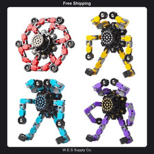 4 Pcs Transformable Fidget Spinner Set Sensory Stress Relief Toys for Kids