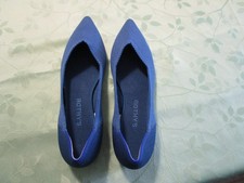 Rothy's Women's "The Point" Maritime Navy Blue Knit Ballet Flat Size 8