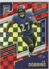 JK DOBBINS 2021 DONRUSS ELITE RED #64 110/399 RAVENS & OHIO STATE