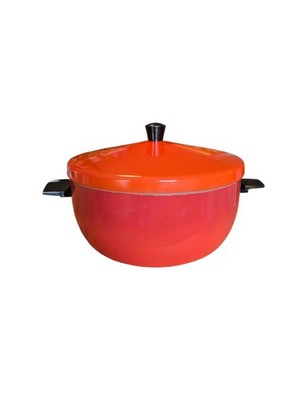 Vintage Red Kitchen Delight Aluminum Dutch Oven With Lid