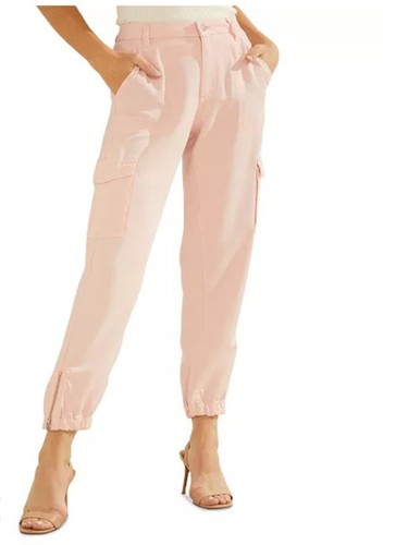 Women's Guess Pink tencel bowie Cargo chino Pants Size 25