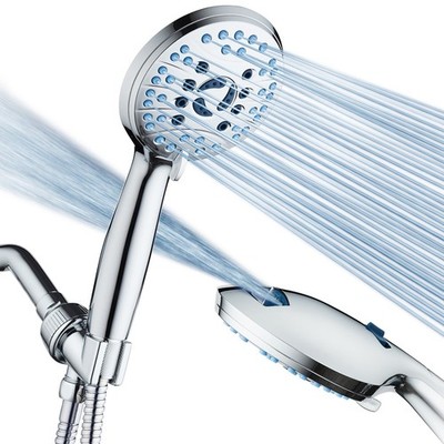 AquaCare 8-Mode High Pressure Handheld Shower Head with Hose - FREE SHIPPING