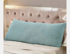 Ultra Soft Sherpa Body Pillow Cover/Case With Zipper Closure NWT 21x54"- SEAFOAM