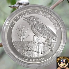 2016 P Australian Kookaburra 1 oz .9999 Silver, Fast Ship 🚢 
