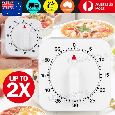 1/2X Kitchen Timer Egg Square Shaped Kitchen Cooking Timer Mechanical Alarm - image 1 of 4