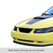 For Ford Mustang 99-04 APG 1-Pc Black 8x6 mm Horizontal Billet Bumper Grille